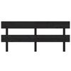vidaXL Горна табла за легло, черна, 184x3x81 см, бор масив