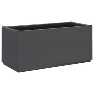 vidaXL Градински сандък, тъмносив, 80x36x35 см, PP