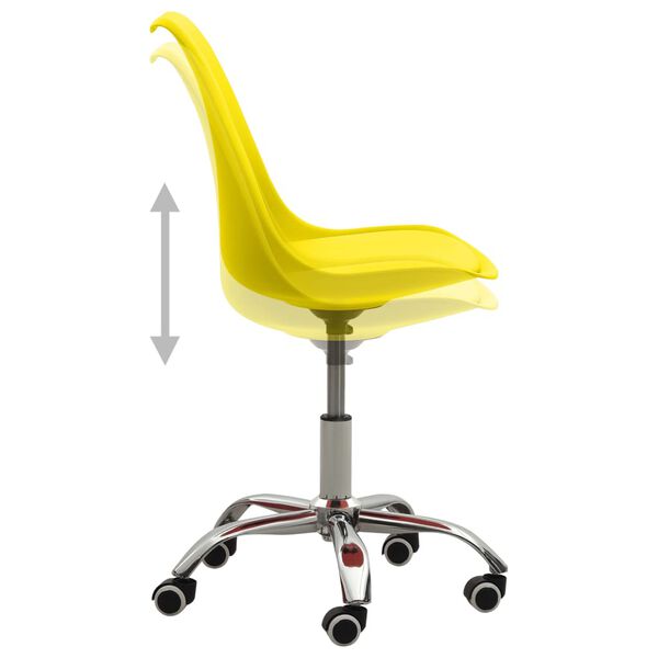 vidaXL Трапезни столове, 2 бр, жълти, изкуствена кожа