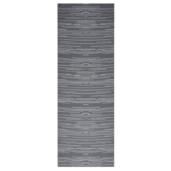 vidaXL Килим за открито, ARAKIL антрацит, 80x250 см, PP