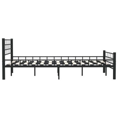 vidaXL Рамка за легло, черна, стомана, 120x200 см