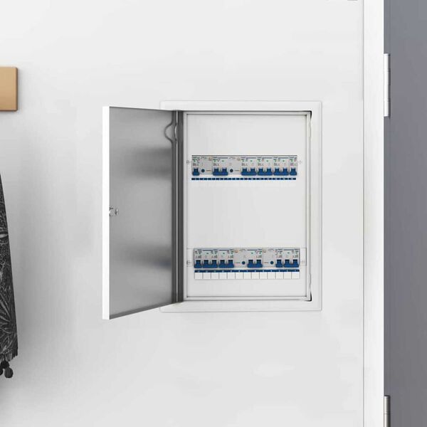 vidaXL Достъпен панел Бяло 43 x 33 x 3 см Стомана