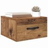 vidaXL Нощен шкаф Старо дърво 35 x 35 x 20 см Инженерно дърво