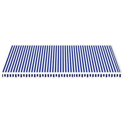 vidaXL Резервно платнище за тенти, синьо и бяло, 6х3,5 м