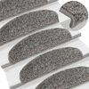 vidaXL Изтривалки за стълби, 15 бр., 65x21x4 см, сиви, полукръгли, големи
