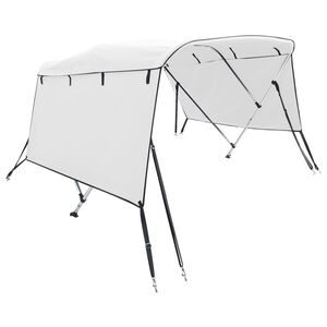 vidaXL Тента за лодка с 3 дъги странични стени 183x(154-167)x137 см