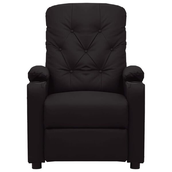 vidaXL Електрически наклоняем стол, черен, изкуствена кожа