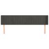 vidaXL Горна табла за легло, тъмносива, 183x16x78/88 см, кадифе