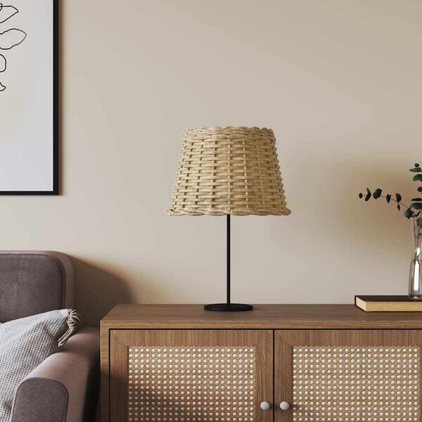 vidaXL Абажур за лампа кафяв &Oslash;30x20 см ракита