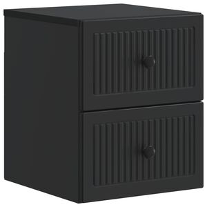 vidaXL Спален шкаф с монтаж на стена Черно 33 x 34,5 x 40 см