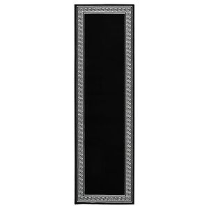 vidaXL Пътека, BCF, черна с мотив, 60x200 см