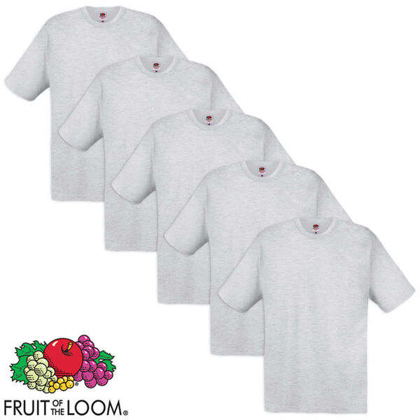 Fruit of the Loom Оригинална тениска, 100% памук, сива, XXL