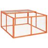 vidaXL Клетка за зайци, 124x120x60 см, чам масив
