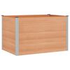 vidaXL Градинска повдигната леха Кафяво 150 x 100 x 91 cm алу.