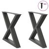 vidaXL Крака за масичка за кафе, 2 бр., антрацит, 50 x (42-43,3) см, стомана