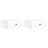 vidaXL Спален шкаф с монтаж на стена 2 pcs Бял гланц 49 x 34,5 x 20 см