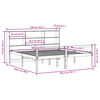 vidaXL Легло с етажерка за книги, без матрак, 180x200 см, бор масив