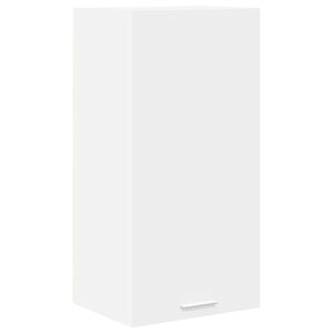 vidaXL Висящ шкаф със съхранение Бяло 40 x 31 x 80 см Инженерно дърво