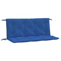 vidaXL Възглавници за градински пейки 2 бр синьо 120x50x7 см плат