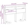 vidaXL Облегалка за глава с рафт Кафяв дъб 150 cm Инженерно дърво