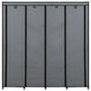 vidaXL Гардероб с 4 отделения, сив, 175x45x170 см