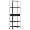 vidaXL Шкаф за книги, 90x35x180 см, грубо мангово дърво и желязо