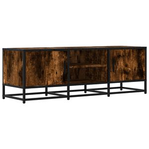 vidaXL ТB шкаф, опушен дъб, 120x35x41 см, инженерно дърво и метал