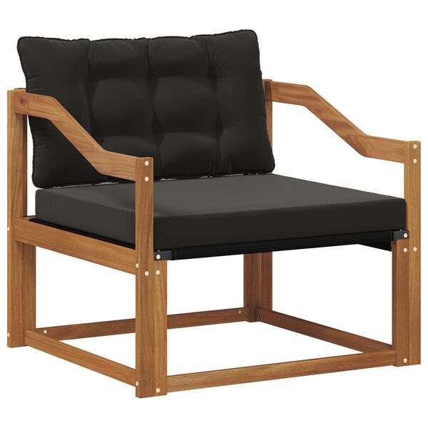 vidaXL Комплект дивани за открито Солидно акациево дърво и текстилена