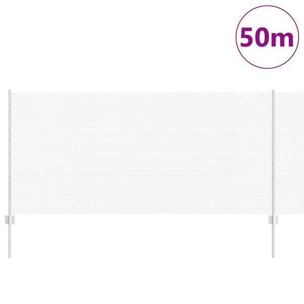 vidaXL Ограда с пост Сребрист 1 x 50 m Стомана
