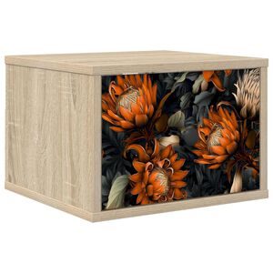 vidaXL Стенен шкаф за нощно шкафче LOCHEM Дъб сонома 36 x 33 x 25 см