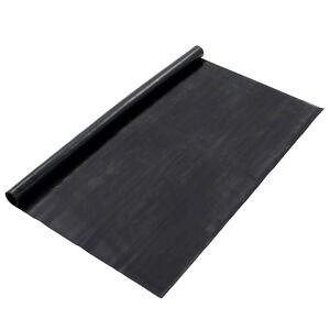 vidaXL Килим за под Черно 1,2 x 5 м Каучук