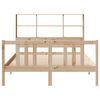 vidaXL Легло с етажерка за книги, без матрак, 120x200 см, бор масив