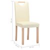 vidaXL Трапезни столове, 2 бр, кремави, изкуствена кожа