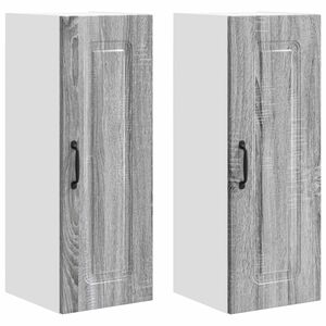 vidaXL Панел за миялна машина Kalmar 2 pcs Сив Сонома 30 x 31 x 80 см