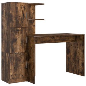 vidaXL Бюро Димян дъб 133.5 x 50 x 124 см 2 бр.