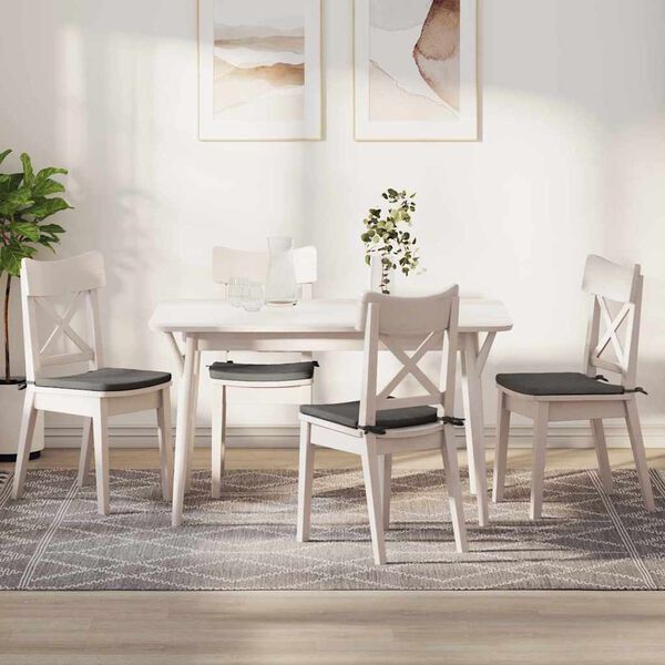 vidaXL Възглавници за седалки 4 pcs Светлосиво 40 x 40 x 3 cm