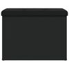 vidaXL Пейка за съхранение, черна, 62x42x45 см, инженерно дърво