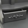 vidaXL Комплект тоалетка с табуретка, сив, 75x69x140 см, пауловния