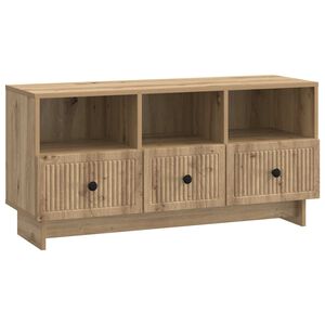 vidaXL ТВ шкаф 102 x 34,5 x 50 см Дъб артизан Инженерна дървесина