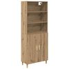 vidaXL Висок шкаф Дъб 69,5 x 32,5 x 180 см Инженерна дървесина