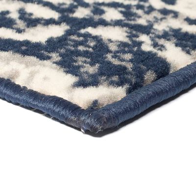 vidaXL Модерен килим, пейсли дизайн, 80x150 см, бежово/синьо