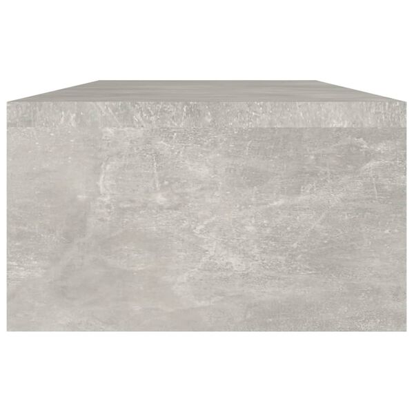 vidaXL Поставка за монитор бетонно сива 60x23,5x12 см инженерно дърво