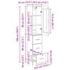 vidaXL Висок шкаф Черния дъб 34,5 x 34 x 180 см Инженерно дърво