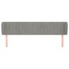 vidaXL Горна табла за легло с уши, светлосива, 163x23x78/88 см, кадифе