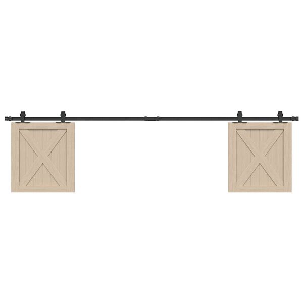 vidaXL Комплект плъзгащи се врати за шкафове 200 см въглеродна стомана
