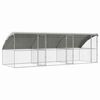 vidaXL Кучешка клетка 3 бр. Сребрист 6 x 2 x 2 m Поцинкована стомана