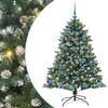 vidaXL С изкуствено коледно дърво с 150 LED светодиода Зелен 150 cm