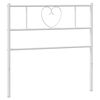vidaXL Метална резервна табла за легло, бяла, 75 см