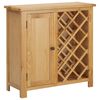 vidaXL Шкаф за вино за 11 бутилки, 80x32x80 см, дъбов масив