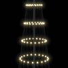 vidaXL LED Коледна Елха Топло бяло 100.5 х 100.5 х 302.5 см Метал